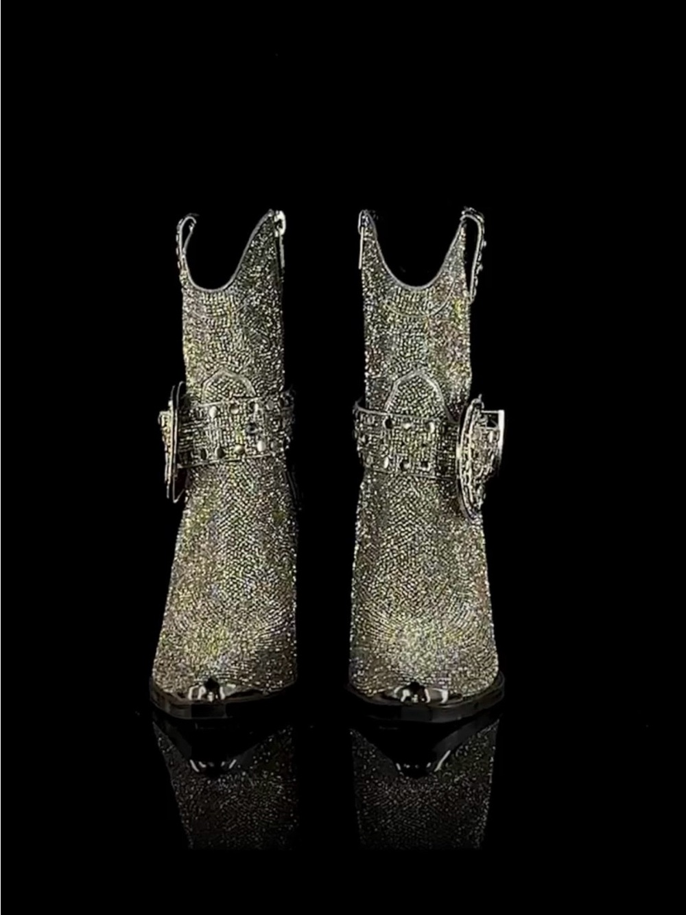 Ice sheriff shine rhinestone cowboy boots (CLUB EXX
